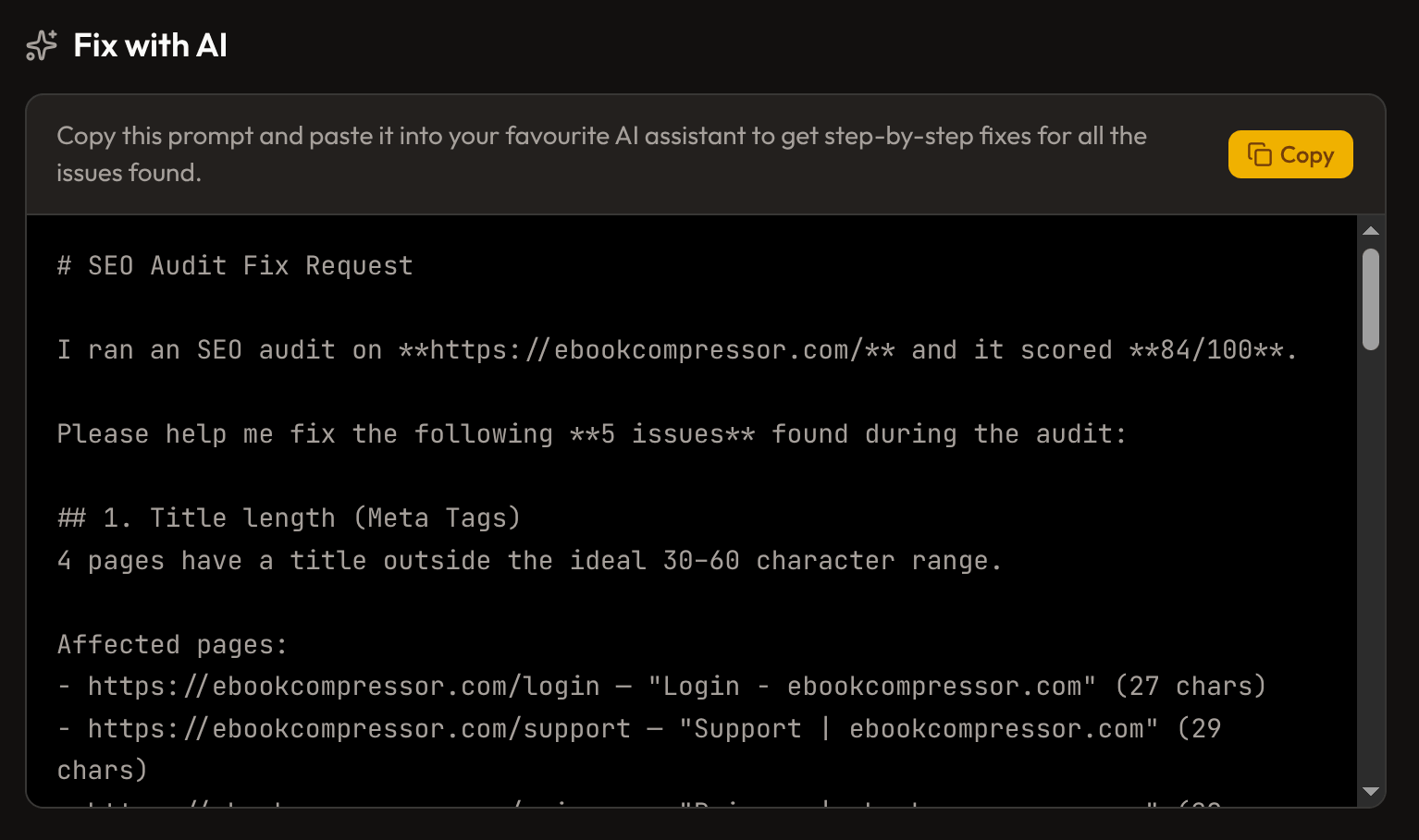 SEO Audit tool screenshot3